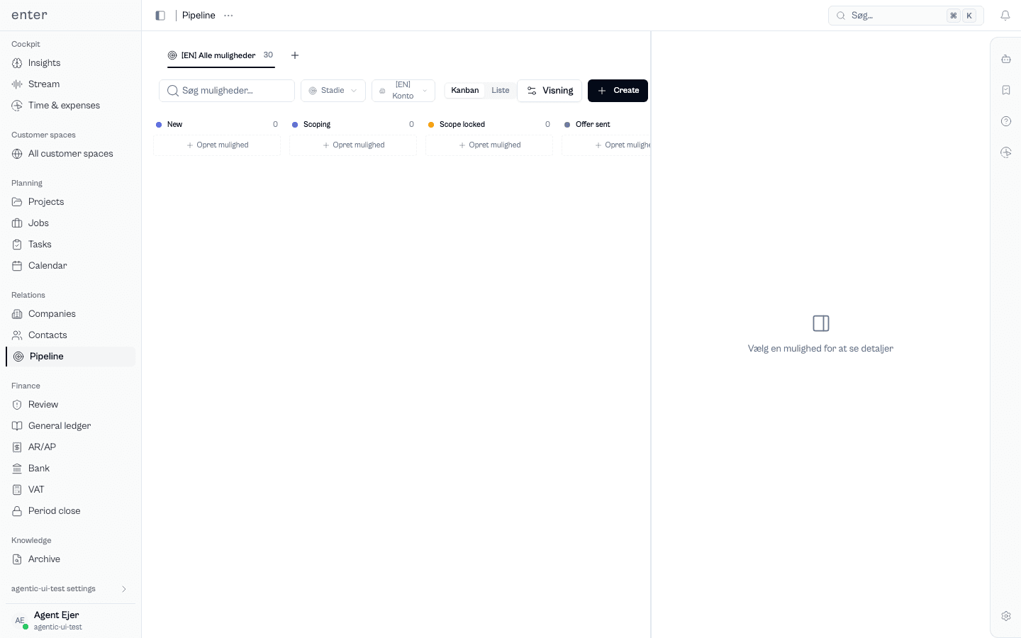 CRM pipeline with deal stages